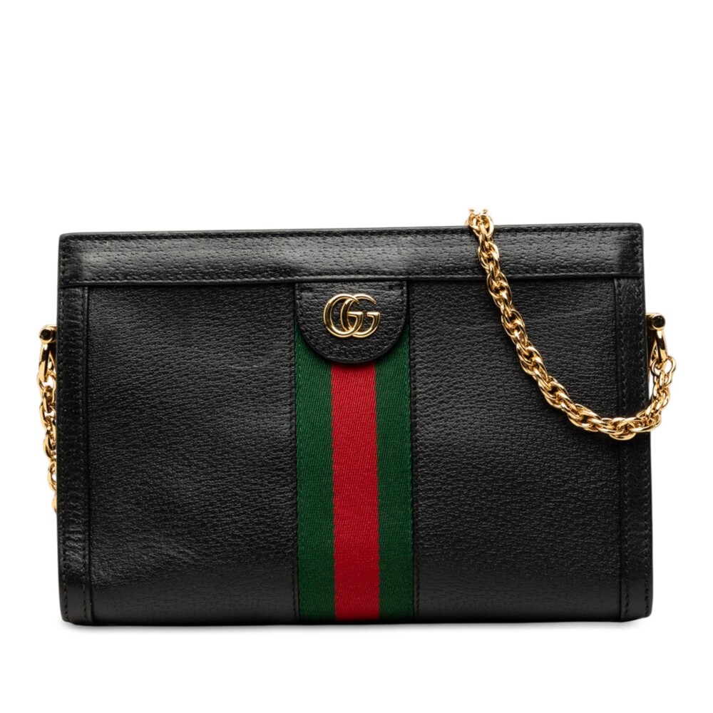 Gucci Small Calfskin Web Ophidia Chain #322378G94B